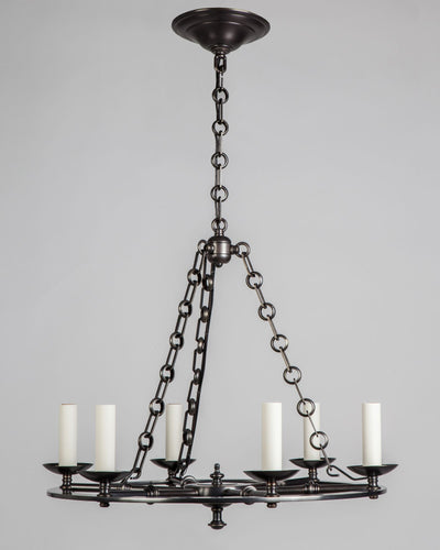 Remains Lighting Co. Collection image 1 of a Elias 21 Chandelier made-to-order.  Shown in Oil Rubbed Bronze.