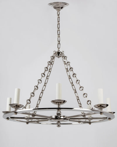 Remains Lighting Co. Collection image 1 of a Elias 27 Chandelier made-to-order.  Shown in Polished Nickel.