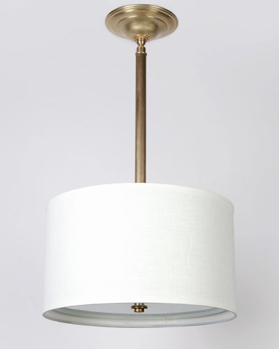Remains Lighting Co. Collection image 1 of a Elliott Pendant made-to-order.  Shown in Burnished Brass.