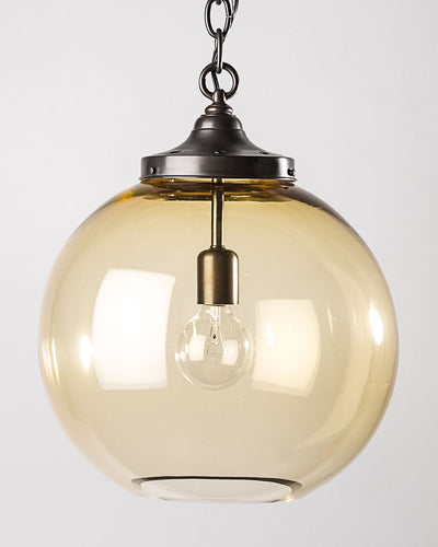 Remains Lighting Co. Collection image 1 of a Eugene 14 Pendant Amber made-to-order in a Oil Rubbed Bronze finish.