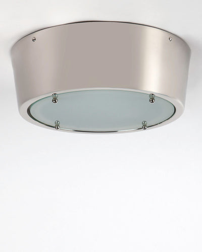Commune Collection image 1 of a Flat Mount with Solid Shade made-to-order.  Shown in Polished Nickel.