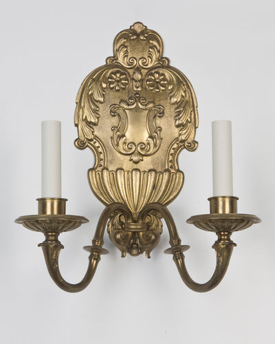 Vintage Collection image 1 of a pair of Gilded Sterling Bronze Co. Sconces antique.