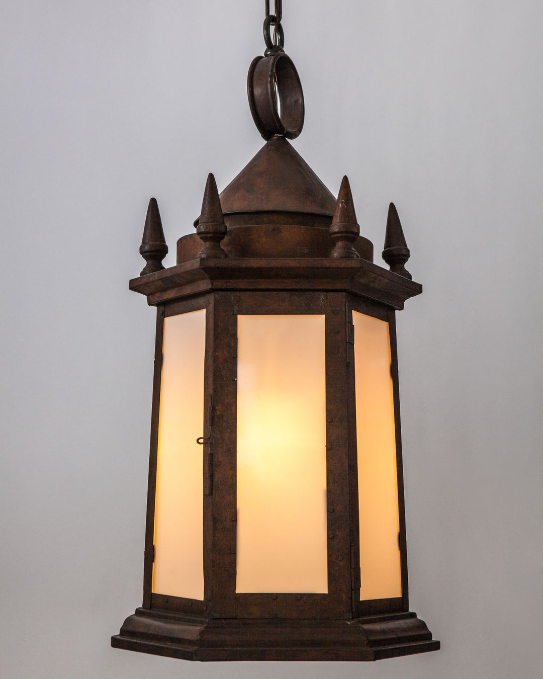 Hexagonal Lantern with Opal White Glass | Vintage Collection