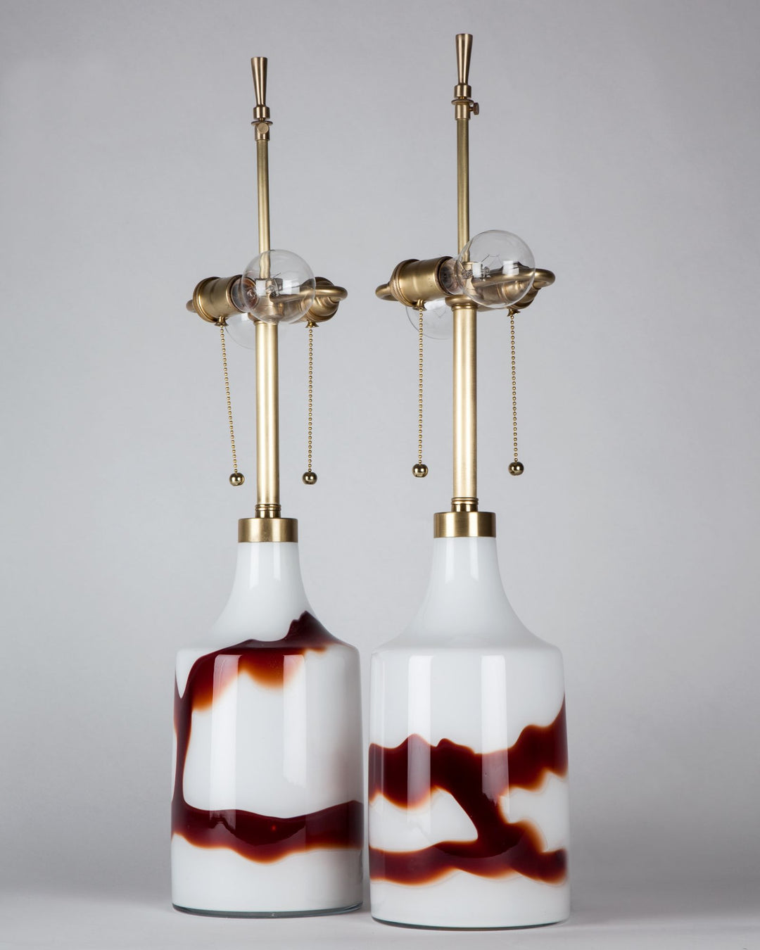 Holmegaard Flame Pattern Glass Table Lamps | Vintage Collection