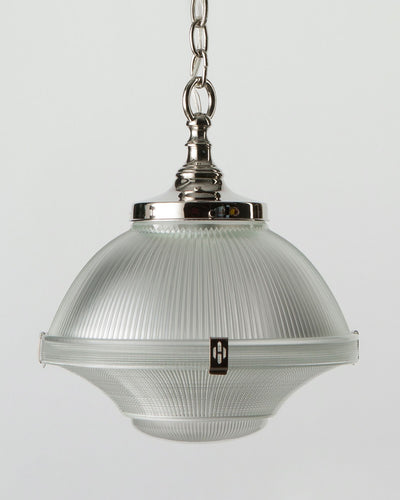 Vintage Collection image 1 of a Holophane Glass Pendant with Diffuser antique.