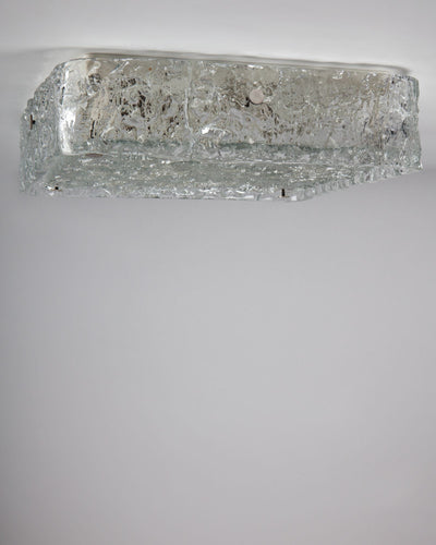 Vintage Collection image 1 of a Kaiser Leuchten Flush Mount with Square Textured Glass antique.