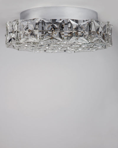 Vintage Collection image 1 of a Kinkeldey Flush Mount with Faceted Glass Squares antique.