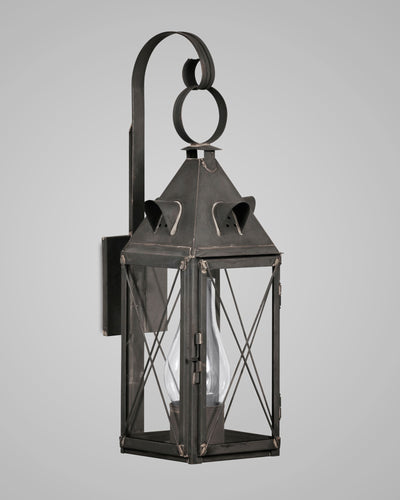 Scofield Lighting Collection image 1 of a Late 18th C. Exterior Wall Lantern made-to-order.  Shown in Bronzed Copper.