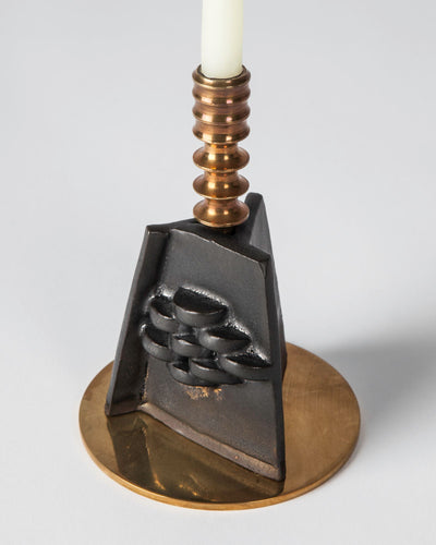Remains Lighting Co. Collection image 1 of a Lava Ceramic Candlestick made-to-order.  Shown in Lava.