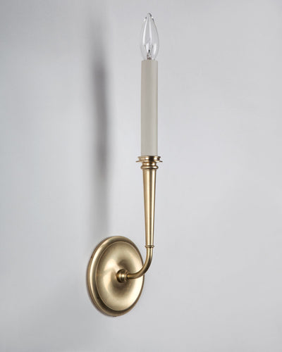 Remains Lighting Co. Collection image 1 of a Loire Sconce made-to-order.  Shown in Burnished Brass.