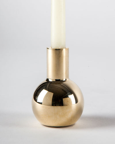 Remains Lighting Co. Collection image 1 of a Luca Standard Candlestick made-to-order in a Polished Brass finish.
