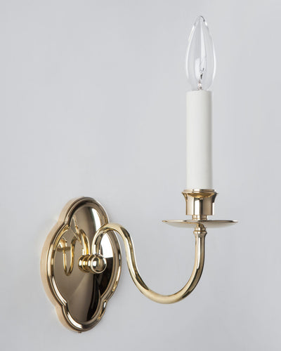 Remains Lighting Co. Collection image 1 of a Madeline Sconce made-to-order.  Shown in Polished Brass.