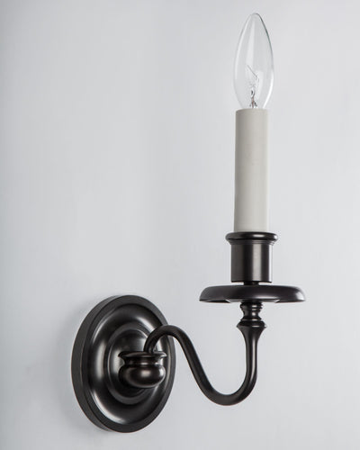 Remains Lighting Co. Collection image 1 of a Marion Sconce made-to-order.  Shown in Dark Waxed Bronze.