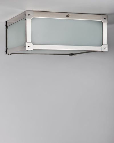 Remains Lighting Co. Collection image 1 of a Marlowe 14 Flush Mount made-to-order.  Shown in Polished Nickel.