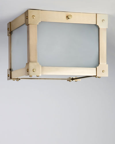 Remains Lighting Co. Collection image 1 of a Marlowe 8 Flush Mount made-to-order.  Shown in Burnished Brass.