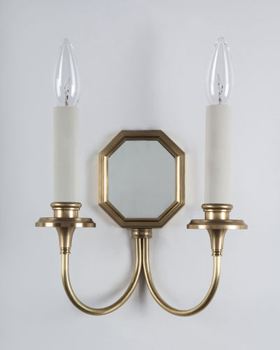 Remains Lighting Co. Collection image 1 of a Morgan Sconce made-to-order.  Shown in Burnished Brass.