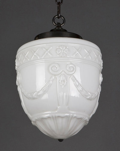 Vintage Collection image 1 of a Neoclassical Cased Glass Pendant antique.