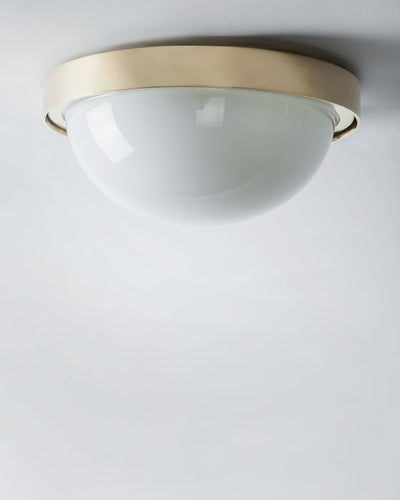 Alan Wanzenberg Collection image 1 of a Nevins 10 Flush Mount made-to-order.  Shown in Polished Brass.