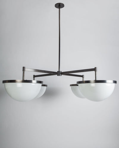 Alan Wanzenberg Collection image 1 of a Nevins 14 Chandelier made-to-order.  Shown in Dark Pewter.