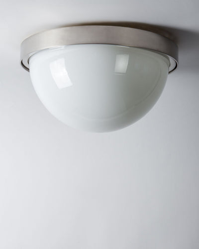 Alan Wanzenberg Collection image 1 of a Nevins 14 Flush Mount made-to-order.  Shown in Burnished Nickel.