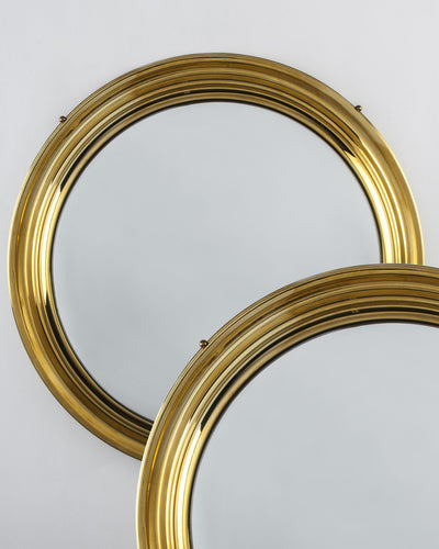 Remains Lighting Co. Collection image 1 of a Nicole Mirror made-to-order.  Shown in Polished Brass.
