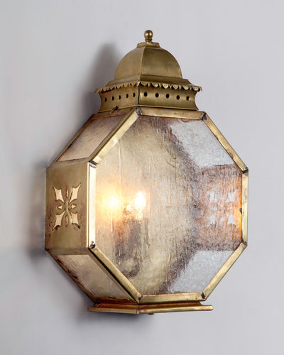 Vintage Collection image 1 of a Octagonal Wall Lantern with Seeded Glass antique.