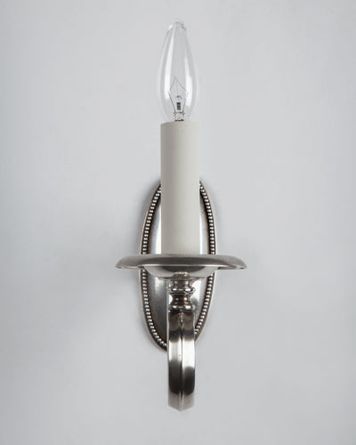 Vintage Collection image 1 of a One Arm Silverplate Sconce by E. F. Caldwell antique in a Original Silverplate finish.