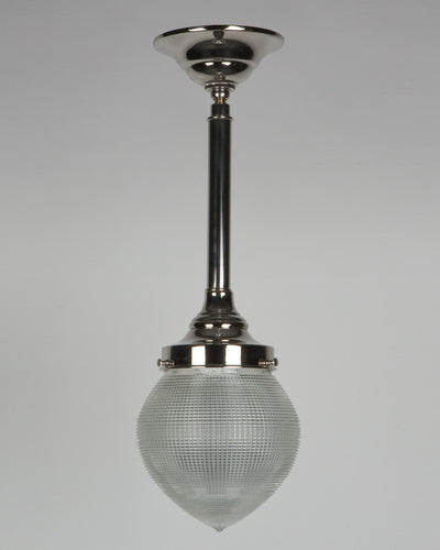 Vintage Collection image 1 of a Onion Holophane Glass Pendant antique.