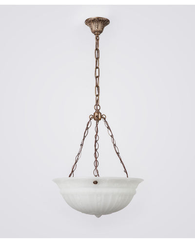 Vintage Collection image 1 of a Opaline Dome Chandelier with Bellflower Details antique.