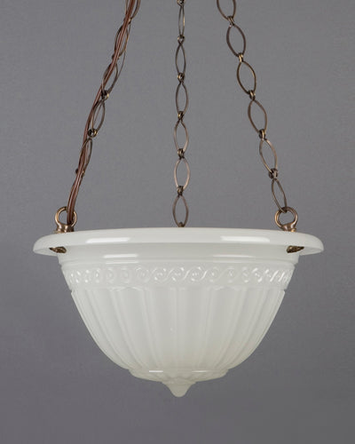 Vintage Collection image 1 of a Opaline Glass Dome Chandelier antique.