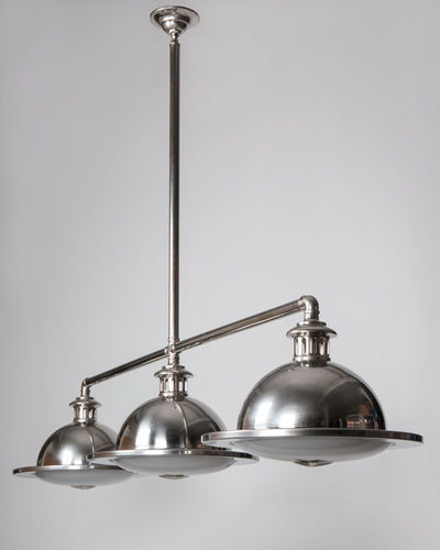 Remains Lighting Co. Collection image 1 of a Orson Billiard made-to-order.  Shown in Burnished Stainless.