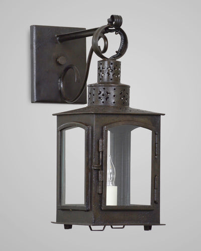 Scofield Lighting Collection image 1 of a Paul Revere Wall Lantern made-to-order.  Shown in Aged Tin.