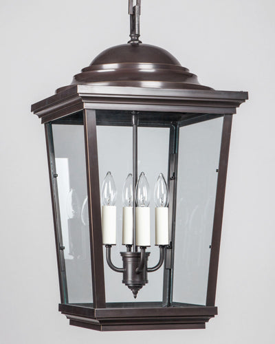 Remains Lighting Co. Collection image 1 of a Philip Tapered Lantern made-to-order.  Shown in Oil Rubbed Bronze.