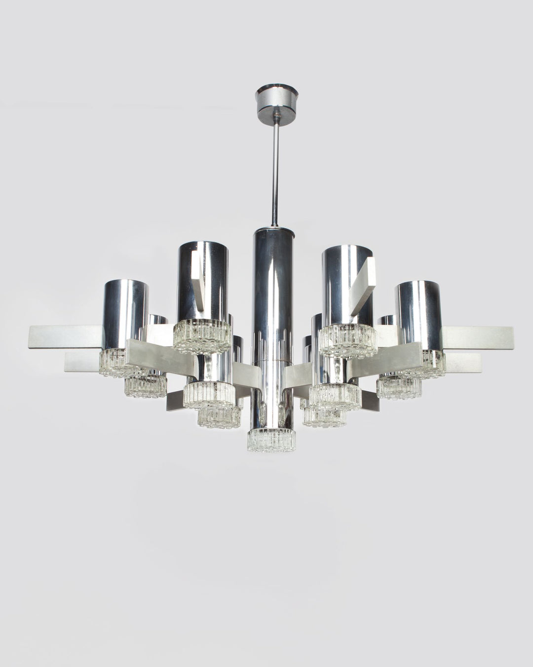 Sciolari Chandelier with Textured Glass Diffusers | Vintage