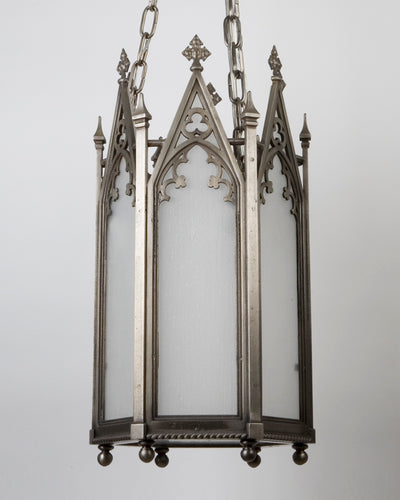Vintage Collection image 1 of a Six Sided Nickel Gothic Revival Lantern antique.