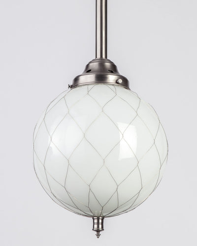 Remains Lighting Co. Collection image 1 of a Sorenson 10 Pendant made-to-order.  Shown in Light Pewter with optional Stem.