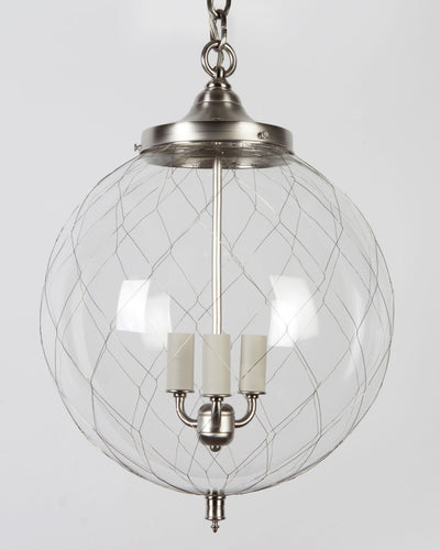 Remains Lighting Co. Collection image 1 of a Sorenson 14 Lantern made-to-order.  Shown in Satin Nickel.