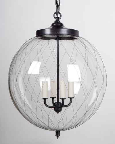 Remains Lighting Co. Collection image 1 of a Sorenson 18 Lantern made-to-order.  Shown in Dark Pewter.
