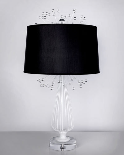 Tony Duquette Collection image 1 of a Splashing Water Table Lamp made-to-order.  Shown in hand painted Gloss White.