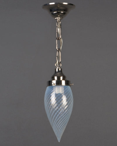 Vintage Collection image 1 of a Swirled Opalescent Glass Pendant antique.