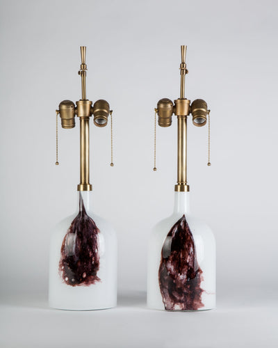 Vintage Collection image 1 of a pair of Symmetrisk Lamps by Michael Bang for Holmegaard antique.