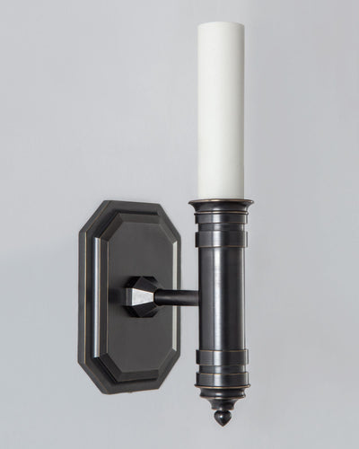 Remains Lighting Co. Collection image 1 of a Tess Sconce made-to-order.  Shown in Oil Rubbed Bronze.
