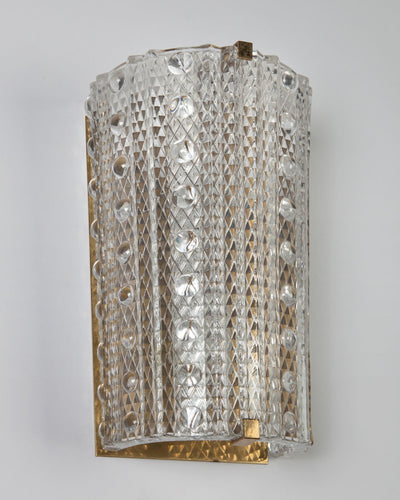 Vintage Collection image 1 of a pair of Textured Clear Glass Sconces by Orrefors antique.