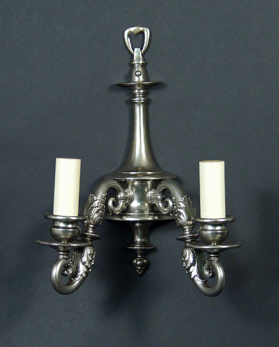 Vintage Collection image 1 of a pair of Two Arm Foliate Sconces in Aged Nickel antique.