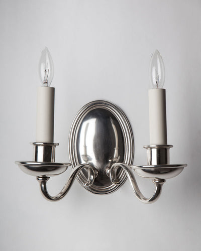 Vintage Collection image 1 of a Two Arm Silverplate Sconce by Sterling Bronze Co. antique.