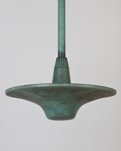 Vintage Collection image 1 of a Verdigris Copper Uplight Pendant antique.