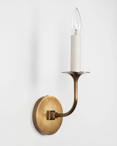 Remains Lighting Co. Collection image 1 of a Veronique Sconce made-to-order.  Shown in Antique Brass.