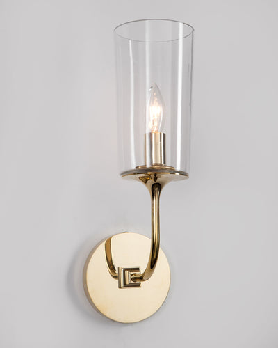 Remains Lighting Co. Collection image 1 of a Veronique Sconce with Glass Shade made-to-order in a Polished Brass finish.