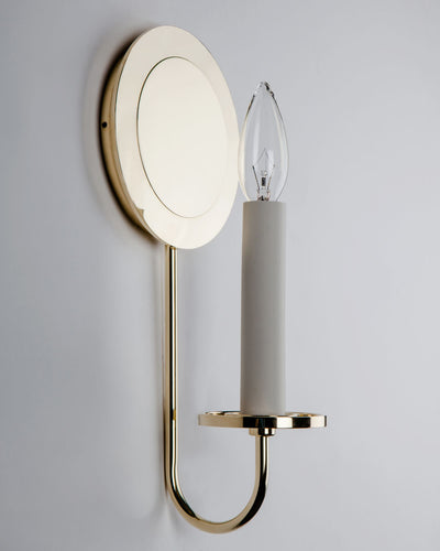 Remains Lighting Co. Collection image 1 of a Vickers Sconce made-to-order.  Shown in Polished Brass.