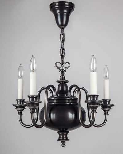 Remains Lighting Co. Collection image 1 of a Winston 18 Chandelier made-to-order.  Shown in Dark Pewter.